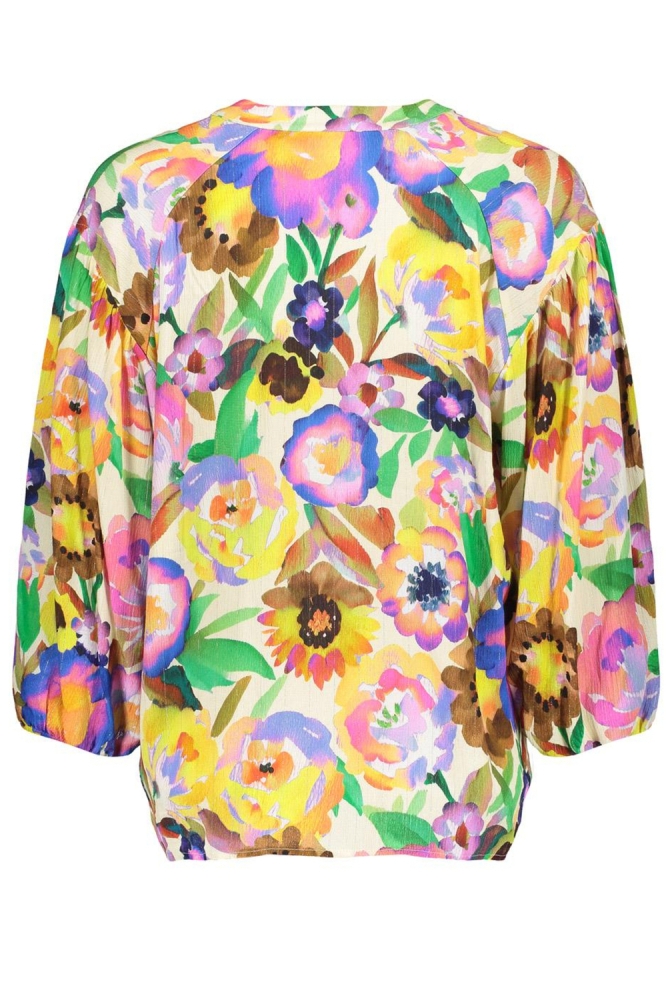 BLOUSE MET BLOEMEN 53229 20 OFF WHITE/YELLOW